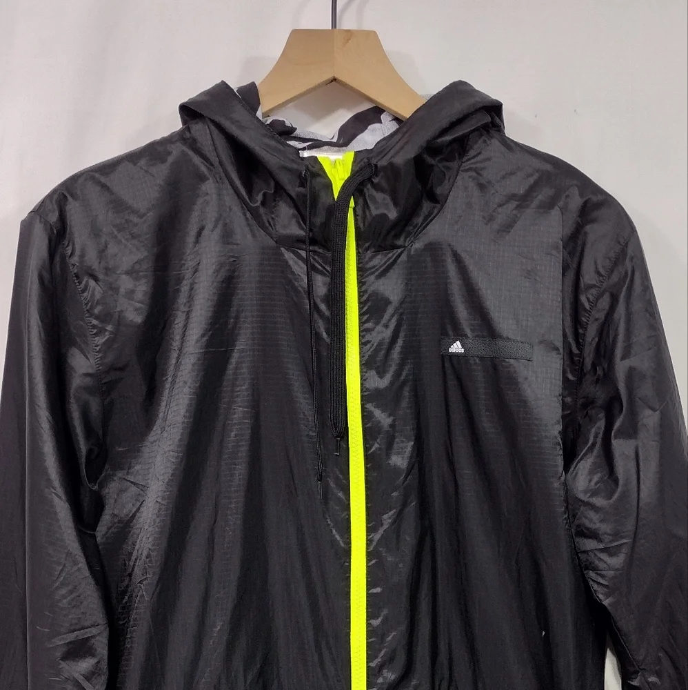 Vintage Adidas Reversible Anorak Jacket Men S Black Zebra Sporty Athletic - Picture 2 of 10